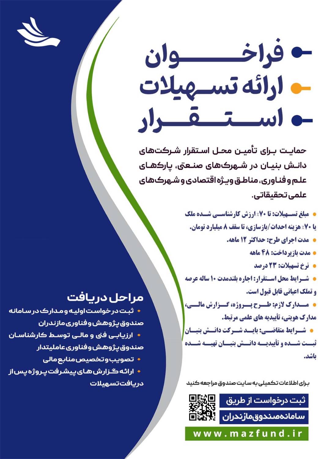 الزامات و قواعد ارزیابی و نظارت طرح‌ها در مسیر خط اعتباری استقرار صندوق پژوهش و فناوری مازندران